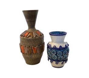 Pair of Italian Studio Vases