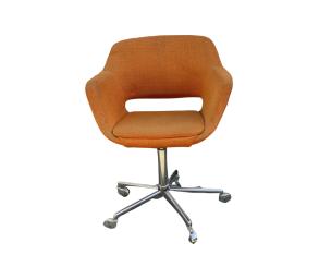 Vintage Orange Swivel Chair